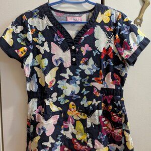 🦋 Kai by Kathy Peterson Size Small Women's Scrub Top